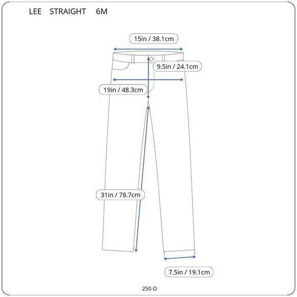 Lee Relaxed Fit Straight Leg Jeans Mid Rise Stretch Dark 6 x 31 - Picture 3 of 11
